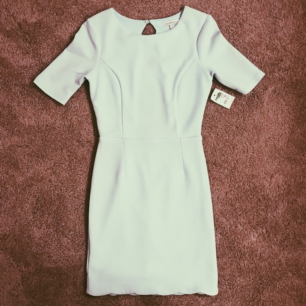 Light blue scallop cut dress